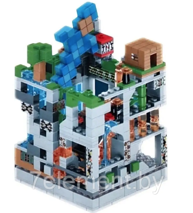 Детский конструктор Minecraft Серая крепость Майнкрафт LB615 серия my world аналог лего lego 551 деталь - фото 4 - id-p218603754