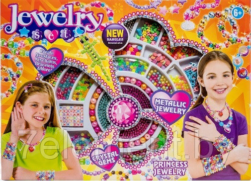 Детский игровой набор для девочек юная красавица 8806-2, создание ожерелий, браслетов, фенечек, украшений - фото 2 - id-p218602752