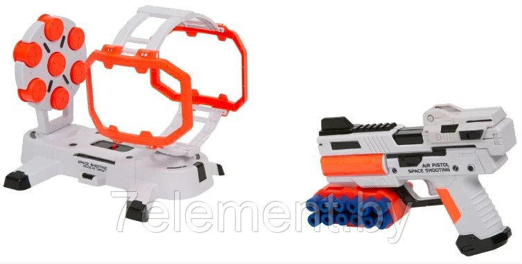 Детский бластер + мишень тир S3230 с мягкими пулями, игрушечное оружие для детей, игрушечный автомат пистолет - фото 3 - id-p218602764
