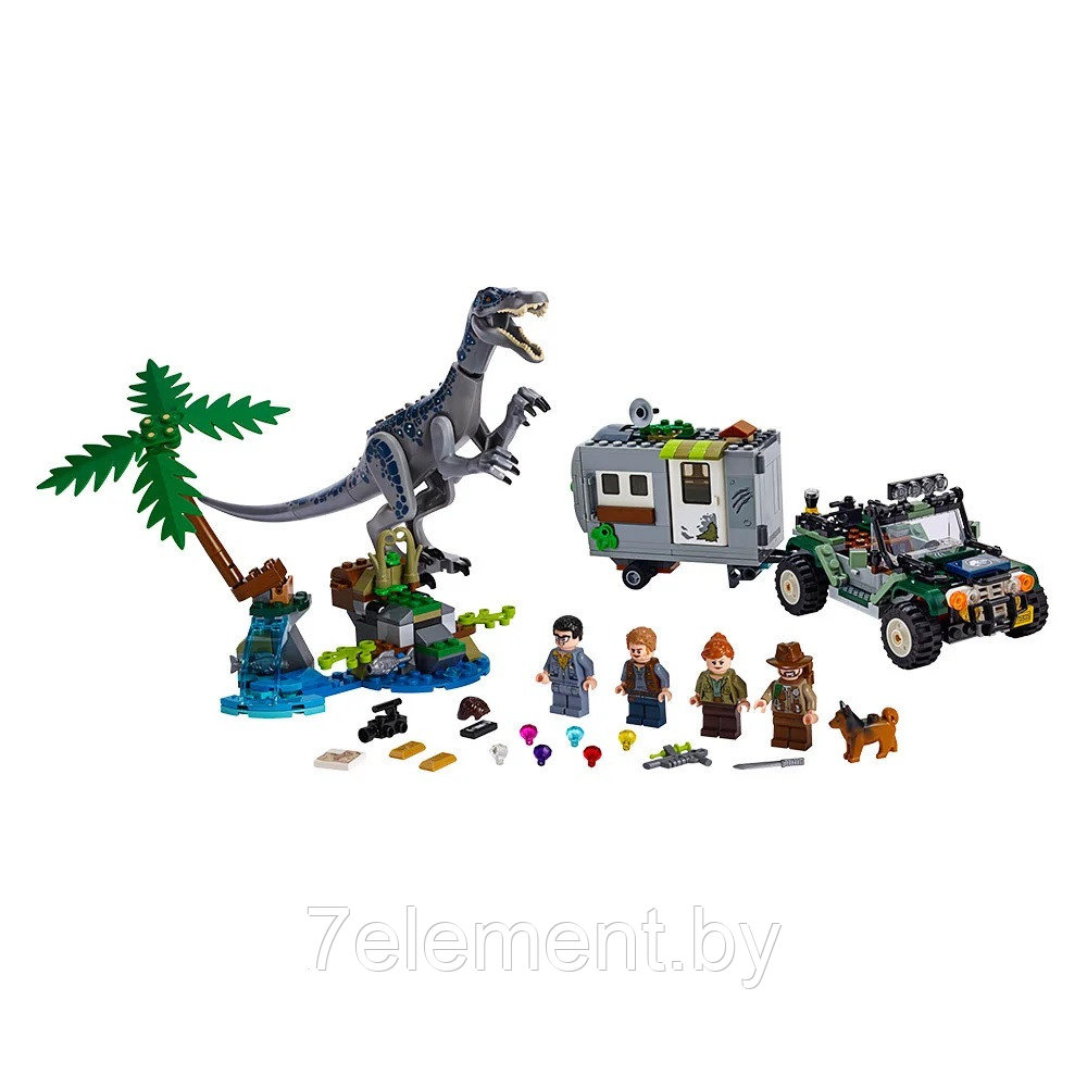 Детский конструктор Мир парк Юрского периода Динозавр, поединок с Бариониксом, аналог лего lego jurassic world - фото 5 - id-p218601847