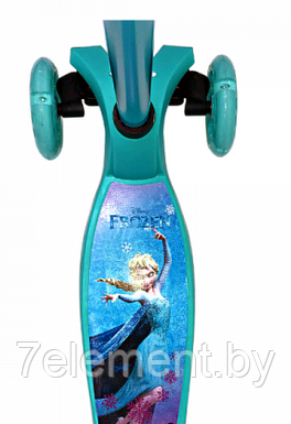Детский самокат Холодное сердце с фонариком Frozen 3-колесный Maxi макси Граффити, трехколесный для девочек - фото 2 - id-p218602839