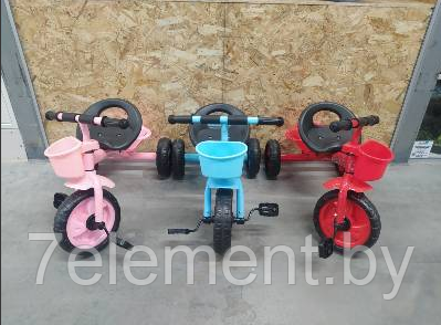 Велосипед детский Малыш трёхколёсный с корзинкой и багажником для малышей, беговел для самых маленьких - фото 1 - id-p218602860
