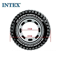 Круг надувной плавательный Intex Шина 91 см 59252, детский для купания плавания детей