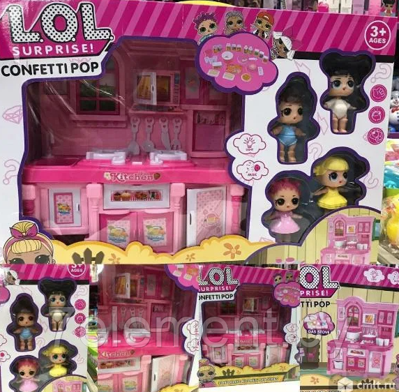 Детский игровой набор Кухня "ЛОЛ", игрушка для девочек - фото 1 - id-p218602917