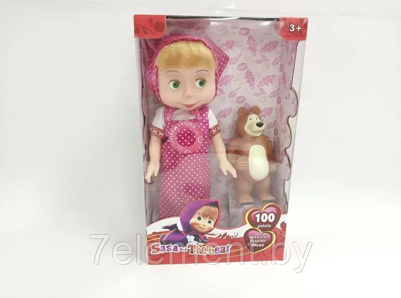Детская кукла Маша и Медведь, игровой набор героев мультфильма Маша и Медведь, игрушка для детей - фото 2 - id-p218602921