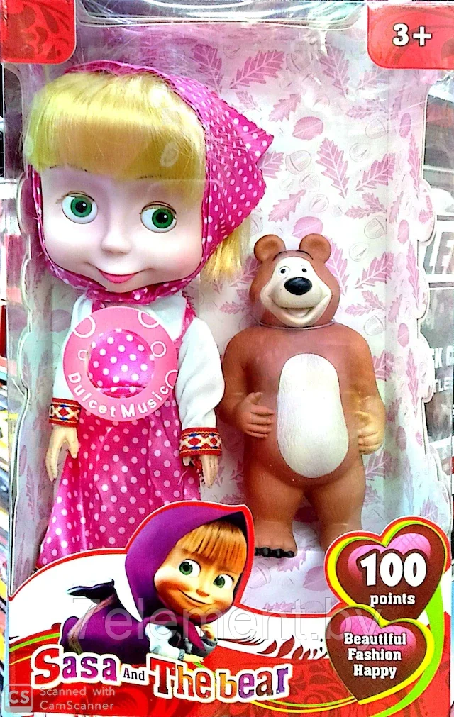 Детская кукла Маша и Медведь, игровой набор героев мультфильма Маша и Медведь, игрушка для детей - фото 3 - id-p218602921