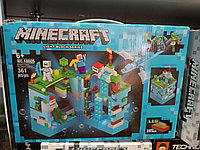 Конструктор Minecraft MY WORLD "Голубая крепость" 361 дет. с LED подсветкой