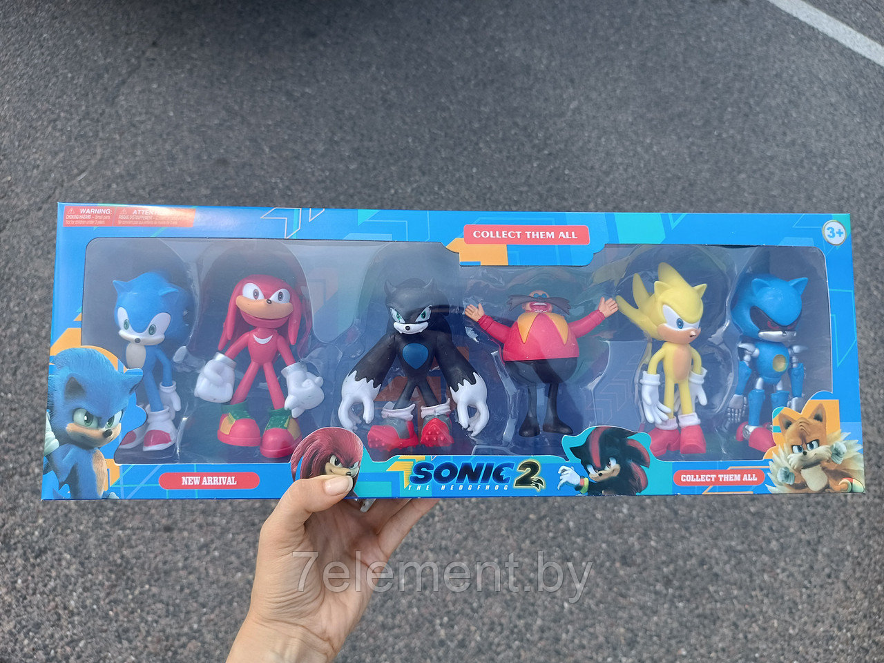 Детский игровой набор Соник и его друзья 6 шт, фигурки герои Sonic из мультфильма м/ф, комплект фигурок соника - фото 1 - id-p218602068