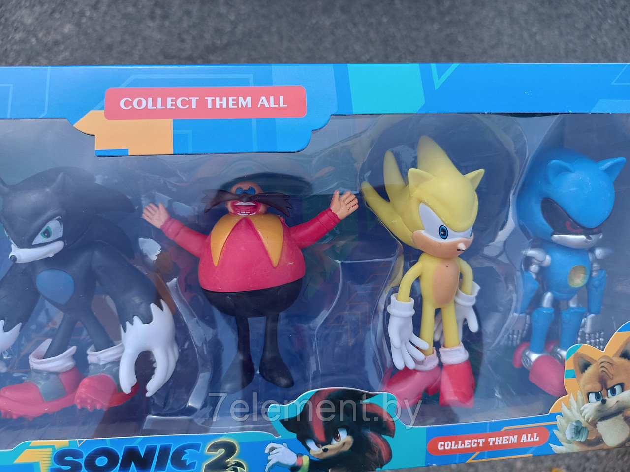 Детский игровой набор Соник и его друзья 6 шт, фигурки герои Sonic из мультфильма м/ф, комплект фигурок соника - фото 2 - id-p218602068