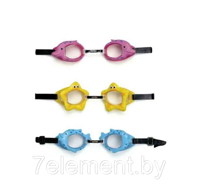 Детские очки для плавания 55610 Intex интекс, плавательные аксессуары для детей - фото 1 - id-p218602969