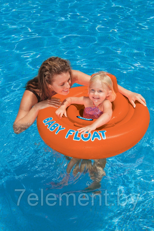 Детский надувной круг ходунки для плавания с сиденьем Intex Baby Float 56588 для купания детей малышей интекс - фото 2 - id-p218602978