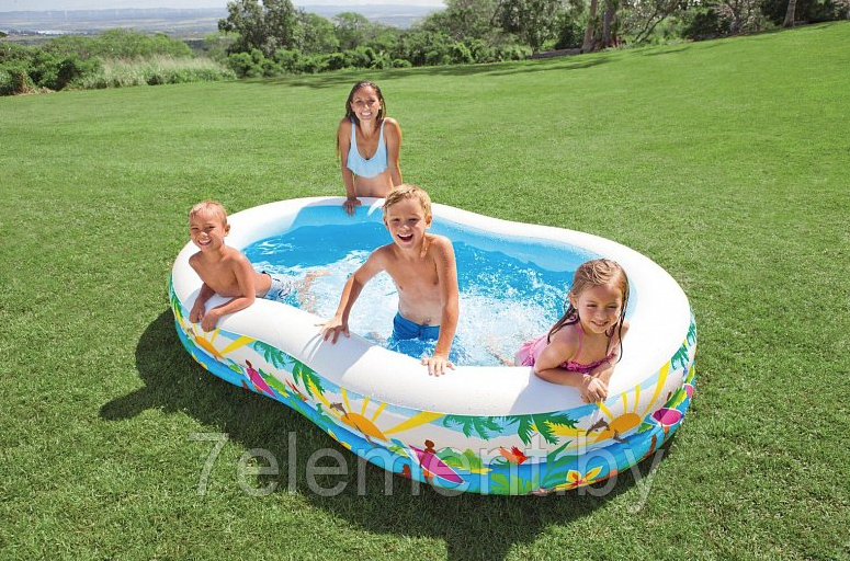 Детский надувной бассейн Лагуна круглый,интекс intex 56490NP плавательный для купания детей малышей от 3 лет - фото 2 - id-p218602988