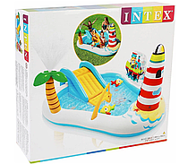 Детский надувной игровой центр Веселая рыбалка INTEX,интекс 57162N плавательный для игры купания детей малышей