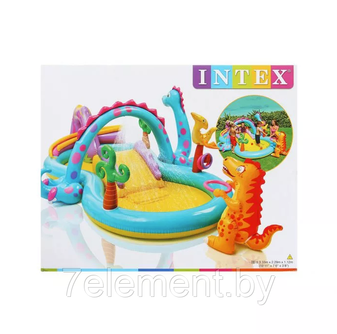 Детский надувной игровой центр Диноленд INTEX,интекс 57135NP плавательный для игры купания детей малышей - фото 2 - id-p218603005