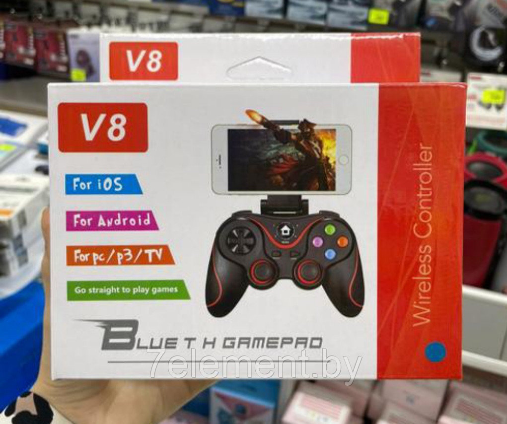 Игровой Геймпад джойстик Bluetooth беспроводной игровой контроллер Wireless Controlle V8, джостик Android - фото 2 - id-p218602102