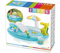 Детский надувной водный центр "Аллигатор" INTEX,интекс 57165NP плавательный для игры купания детей малышей