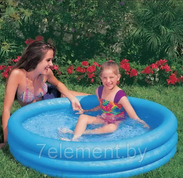 Детский надувной бассейн Кристалл круглый,интекс Intex 58426NP плавательный для купания плавания детей малышей - фото 4 - id-p218603033