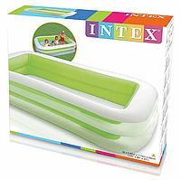 Семейный надувной прямоугольный бассейн,интекс Intexntex 56483NP плавательный для купания детей и взрослых
