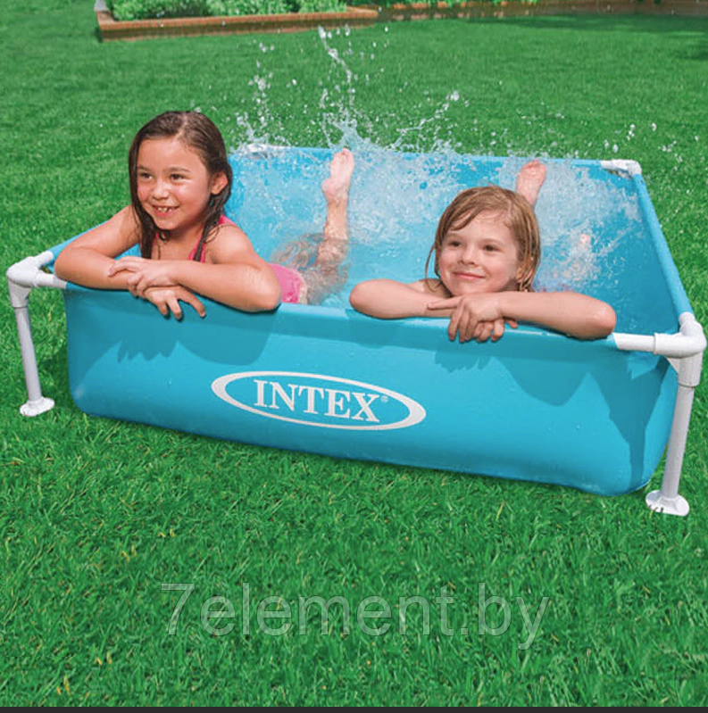 Детский каркасный бассейн Mini Frame квадратный,интекс intex 57172NP плавательный для купания плавания детей - фото 3 - id-p218603035