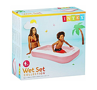 Детский надувной бассейн прямоугольный ,интекс Intex 58423NP плавательный для купания плавания детей малышей
