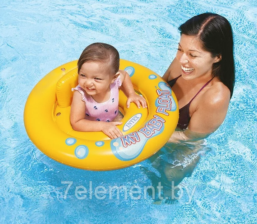 Детский надувной круг с сиденьем Интекс INTEX My baby плавательный для купания плавания детей малышей 59574NP - фото 2 - id-p218603056