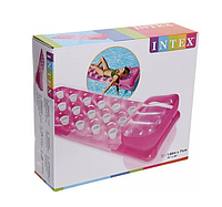 Надувной матрас для детей взрослых 58890NP INTEX плавательный с подстаканниками Интекс для купания плавания