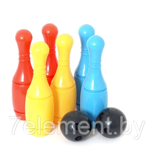 Детский игровой набор для боулинга (кегли, шары) 9012-4, спортивная обучающая игра для детей - фото 1 - id-p218603098