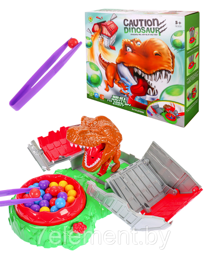Детская настольная игра Осторожно Динозавр для игры детей малышей и всей семьи, веселые настольные игры - фото 1 - id-p218603110