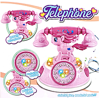 Детский музыкальный ретро телефон Felephone "Пони" интерактивный, звук, телефончик игрушечный для малышей