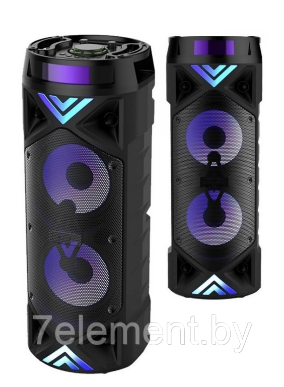 Портативная колонка BT SPEAKER ZQS-6201 Беспроводная акустическая с микрофоном и пультом, с подсветкой и радио - фото 2 - id-p218603121