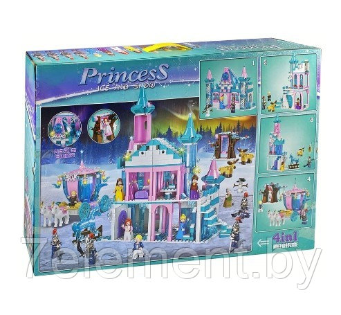 Детский конструктор для девочек Замок 4 в 1 сказочной принцессы , аналог лего lego домик Princess - фото 1 - id-p218602267