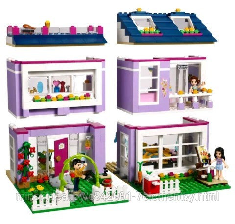 Детский конструктор для девочек Домик Эммы , аналог лего lego дом френдс friends girls подружки - фото 2 - id-p218602268