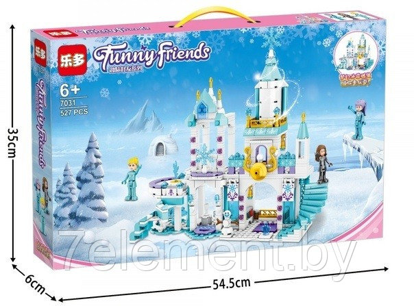 Детский конструктор для девочек ледяной замок домик 7031 френдс подружки, аналог лего lego friends - фото 1 - id-p218602277