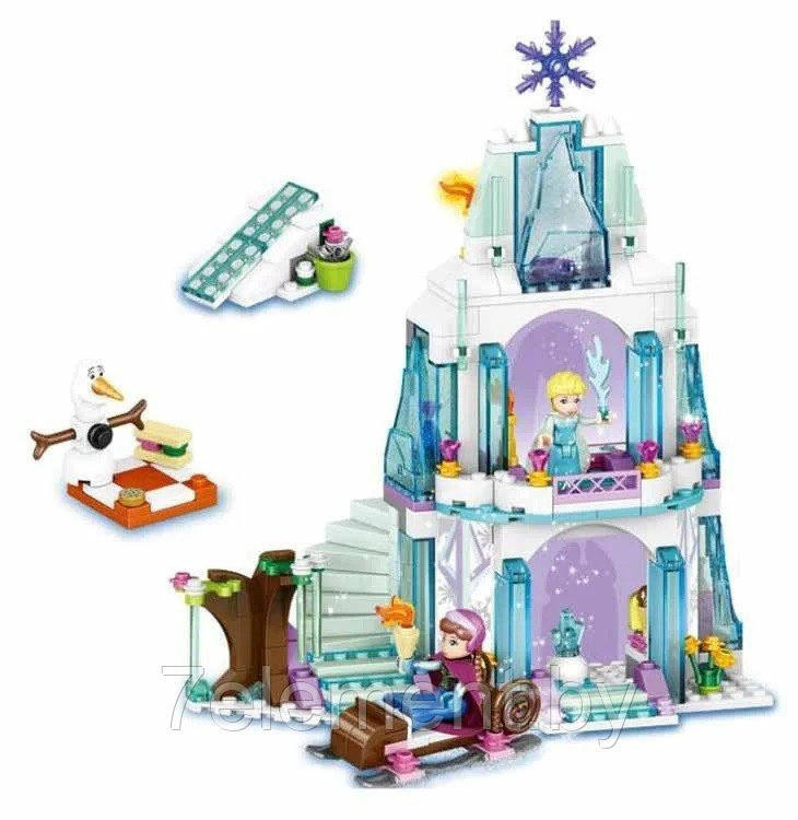 Детский конструктор для девочек Холодное сердце ледяной дворец замок Эльзы frozen 10435, аналог лего lego - фото 2 - id-p218602286