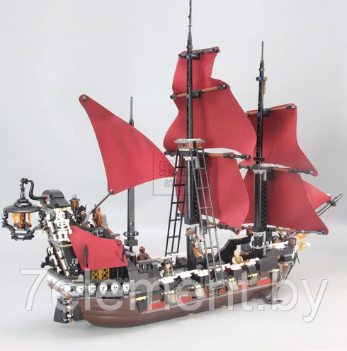 Детский конструктор Пираты Карибского моря, корабль Месть Королевы Анны, серия сити cities аналог лего lego - фото 2 - id-p218602287