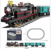 Детский конструктор Товарный поезд на батарейках 98226, паровоз аналог лего lego сити железная дорога