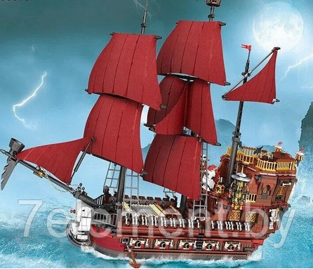 Детский конструктор Пираты Карибского моря 3066 деталей, корабль Месть Королевы Анны, аналог лего lego - фото 2 - id-p218602294