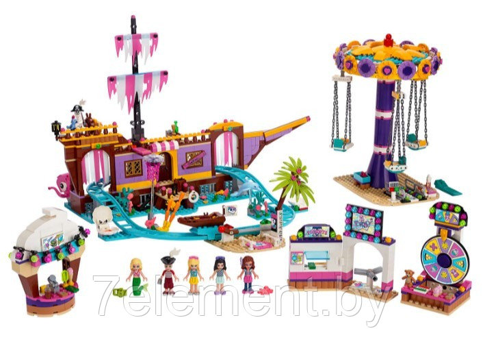 Детский конструктор Прибрежный парк развлечений 11381 для девочек аналог лего lego дом френдс friends подружки - фото 2 - id-p218602324