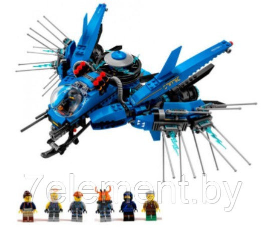 Детский конструктор Ninjago Ниндзяго Самолет молния Джея 10721 аналог lego лего серия Ninja дракон крепость - фото 2 - id-p218602325