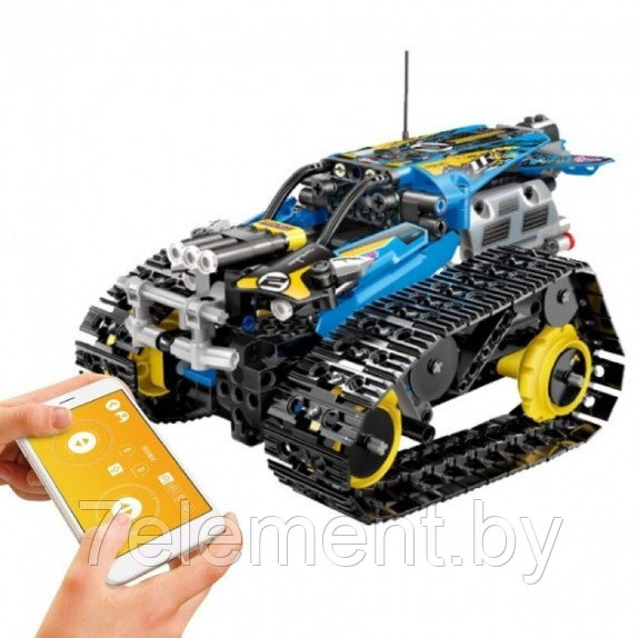 Детский конструктор Вездеход на радиоуправлении джип, на пульте управления, аналог Lego лего Technik техник - фото 1 - id-p218602354
