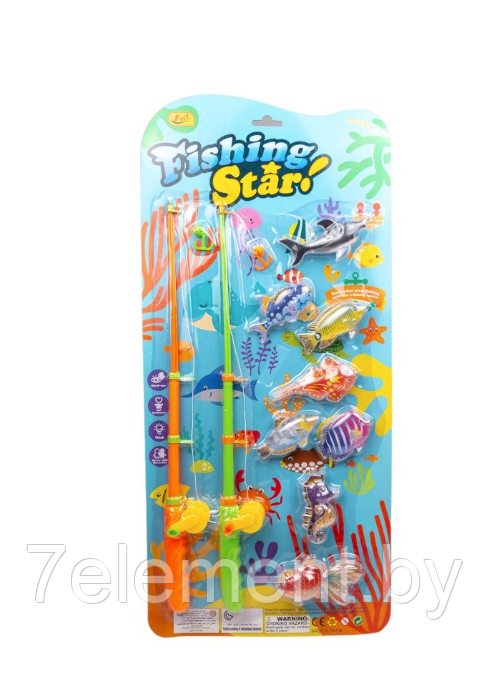 Детская развивающая игра Рыбалка, игровой набор магнитная рыбалка для детей и малышей - фото 1 - id-p218603270