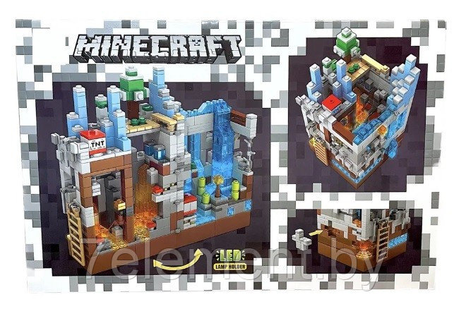 Детский конструктор Minecraft Шахта крепость Майнкрафт 123-225 серия my world блочный аналог лего lego - фото 2 - id-p218602370