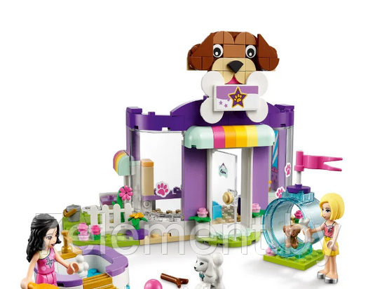 Детский конструктор Дневной стационар для собак 60114 для девочек аналог лего lego дом френдс friends подружки - фото 3 - id-p218602373
