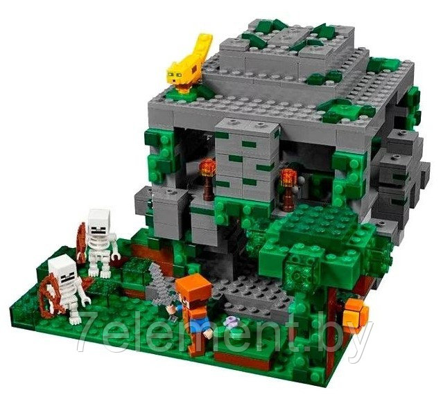 Детский конструктор Minecraft храм в джунглях Домик крепость Майнкрафт серия my world блочный аналог лего lego - фото 4 - id-p218602382