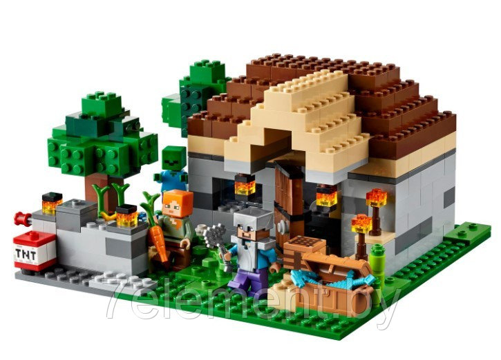 Детский конструктор Minecraft Майнкрафт набор для творчества 11478 серия my world блочный аналог лего lego - фото 1 - id-p218602386