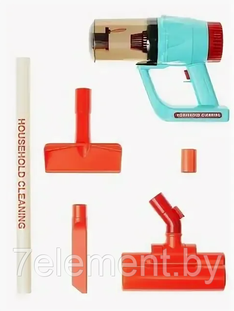 Детский игровой музыкальный пылесос для уборки ручной вертикальный, игрушечный набор хозяюшка для девочек - фото 2 - id-p218603280