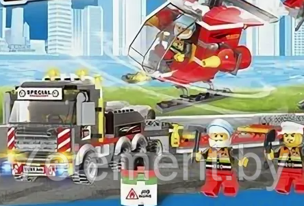 Детский конструктор Сити City police A346 Перевозчик вертолета серия сити полицейская служба аналог лего lego - фото 4 - id-p218603287