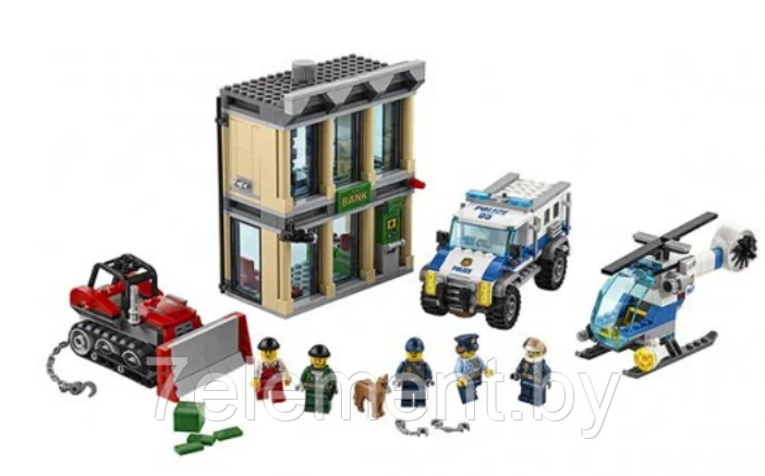 Детский конструктор 10659 Ограбление на бульдозере, полицейская серия сити city полиция аналог лего lego - фото 2 - id-p218603293