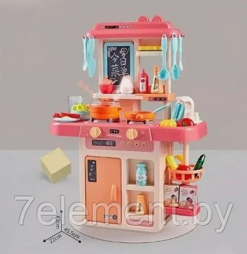 Детская игровая кухня арт. 889-168 с водой, паром, светом, звуком, 42 предмета, игрушечная для девочек - фото 3 - id-p218602419