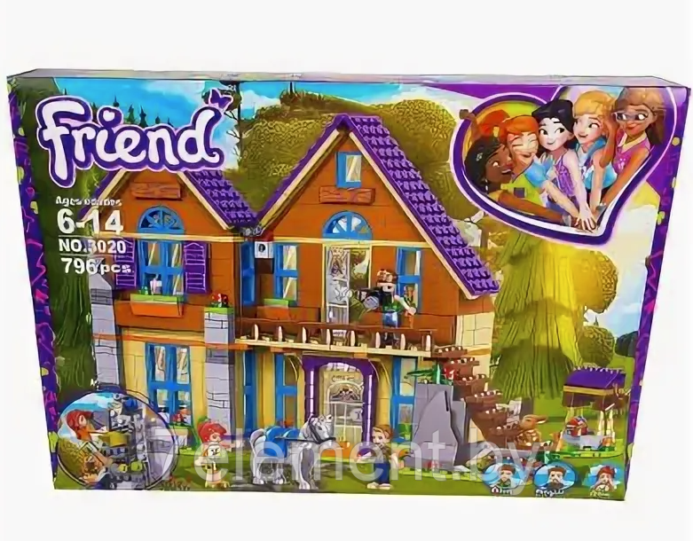 Детский конструктор Дом Мии NO.3020 для девочек аналог лего lego дом френдс friends подружки - фото 1 - id-p218603296